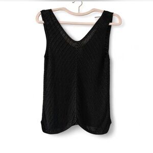 Cache Chic Black Knit Tank Top